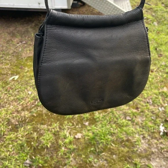 Fossil VINTAGE black leather crossbody - Picture 4 of 16